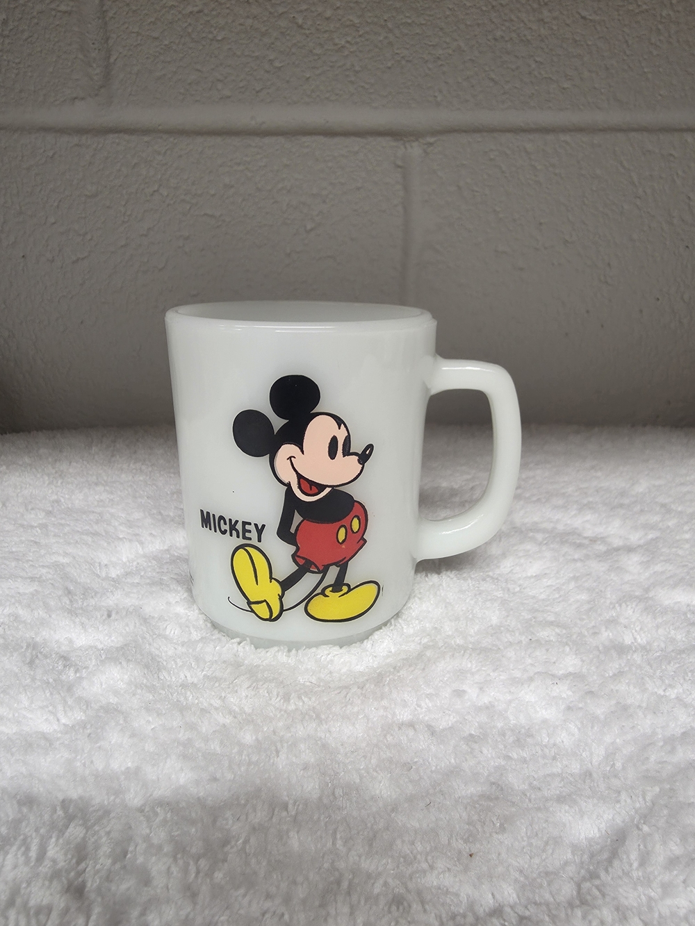 Disney White Mug with Classic Mickey in Red and Yellow
